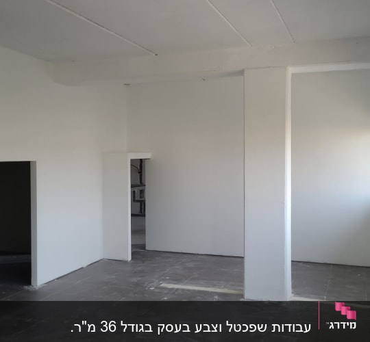 קירות צבועים בלבן בחדר ריק עם חלונות